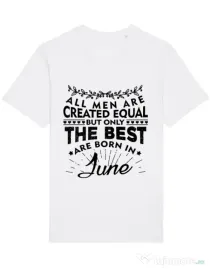 Tricou STANLEY STELLA barbat The best men are born in June Alb