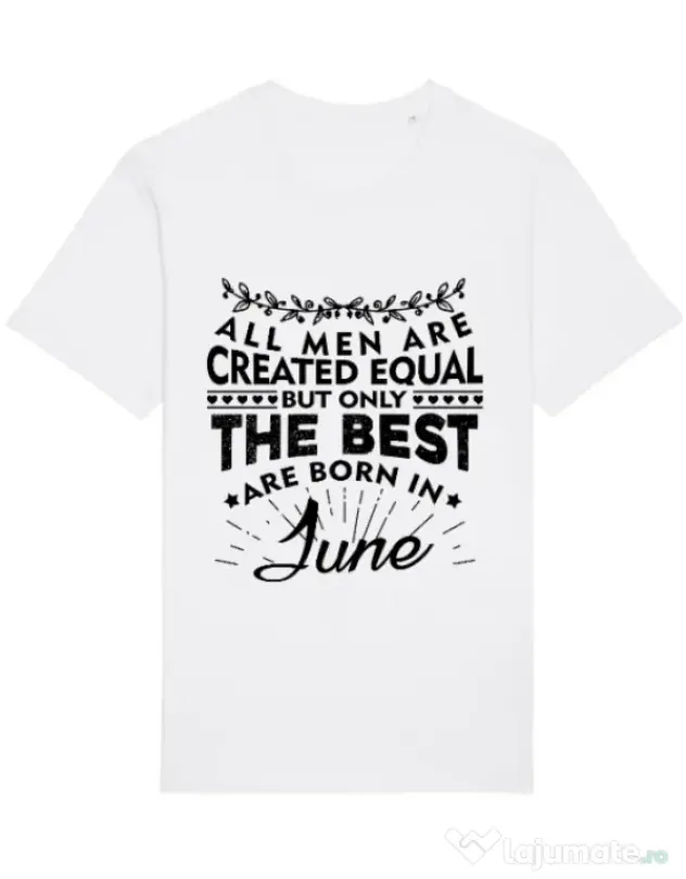 Tricou STANLEY STELLA barbat The best men are born in June Alb