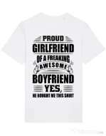 Tricou STANLEY STELLA barbat Proud girlfriend Alb