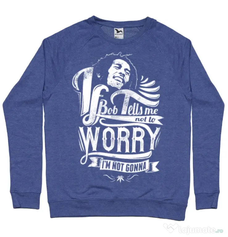 Bluza ADLER barbat Bob tells me Albastru melanj
