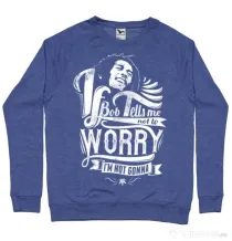 Bluza ADLER barbat Bob tells me Albastru melanj