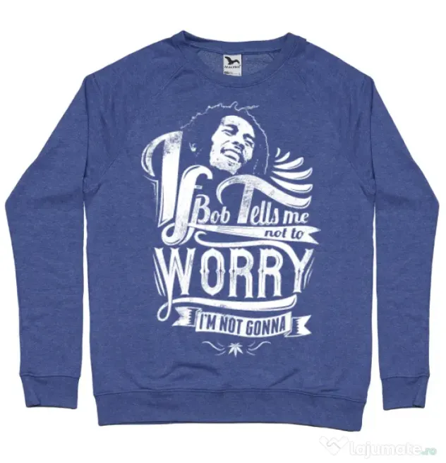 Bluza ADLER barbat Bob tells me Albastru melanj