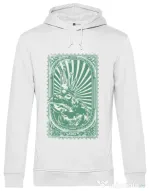 Hoodie barbat cu gluga Frog king Alb