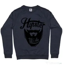 Bluza ADLER barbat Till I die Denim inchis