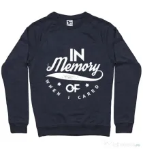 Bluza ADLER barbat In memory of when I cared Denim inchis