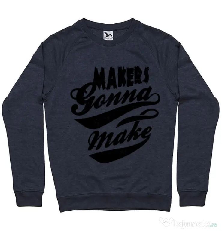 Bluza ADLER barbat Makers gonna make Denim inchis