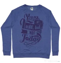 Bluza ADLER barbat Not today Albastru melanj