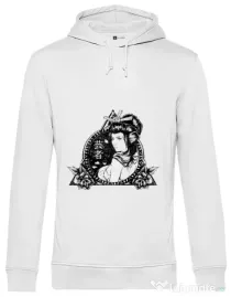 Hoodie barbat cu gluga Oriental vibes Alb