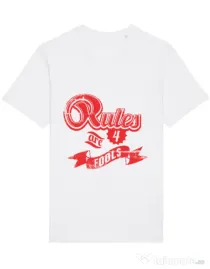 Tricou STANLEY STELLA barbat Rules are for fools Alb