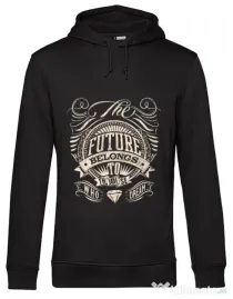 Hoodie barbat cu gluga The future Negru