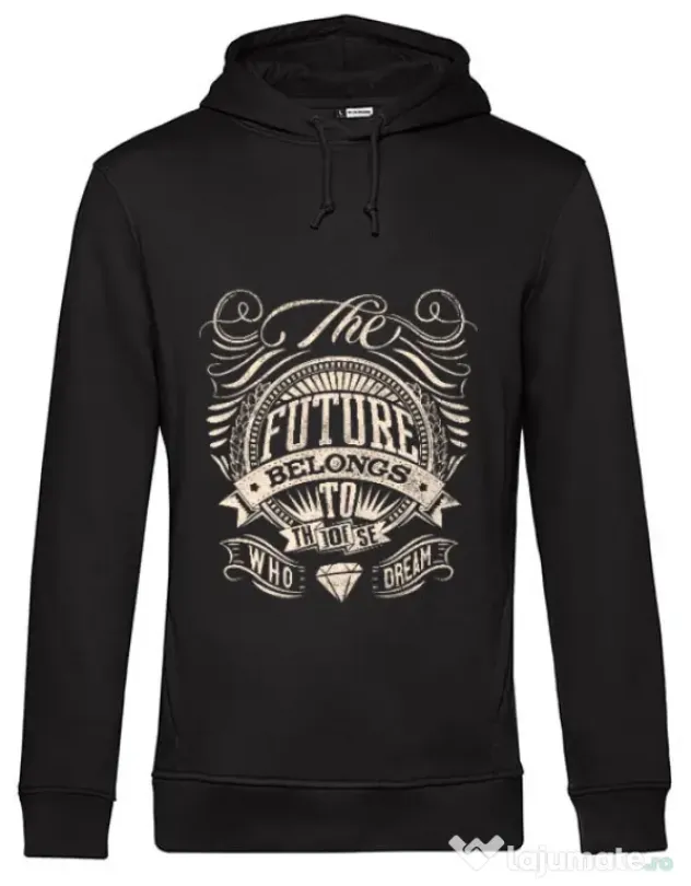 Hoodie barbat cu gluga The future Negru