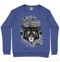 Bluza ADLER barbat Company of wolves Albastru melanj
