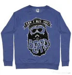 Bluza ADLER barbat Can i buy you a beard Albastru melanj
