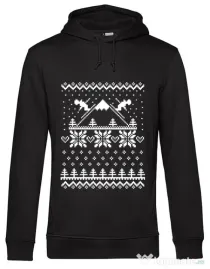 Hoodie barbat cu gluga Ski time Negru
