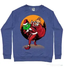 Bluza ADLER barbat Grinch stole Christmas Albastru melanj