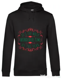 Hoodie barbat cu gluga Most wonderful time Negru