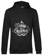 Hoodie barbat cu gluga Merry Christmas Negru