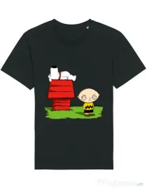 Tricou STANLEY STELLA barbat Stewie and Snoopy Negru