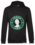 Hoodie barbat cu gluga Frozen coffee Negru