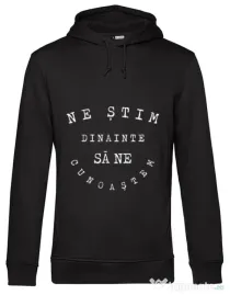Hoodie barbat cu gluga Ne stim II Negru