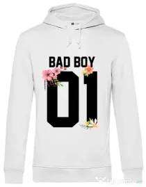 Hoodie barbat cu gluga Bad boy Alb