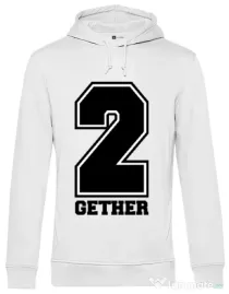Hoodie barbat cu gluga Together Alb