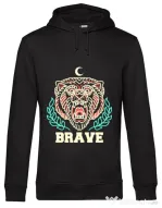 Hoodie barbat cu gluga Brave Negru