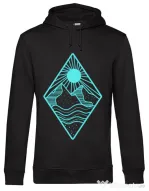 Hoodie barbat cu gluga Mountain Negru