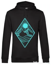 Hoodie barbat cu gluga Mountain Negru