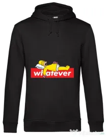 Hoodie barbat cu gluga Whatever Negru
