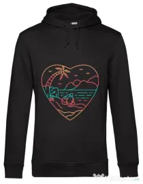 Hoodie barbat cu gluga True love in nature Negru