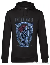 Hoodie barbat cu gluga Fallen angel Negru