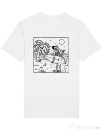 Tricou STANLEY STELLA barbat Surf dude Alb
