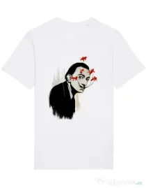 Tricou STANLEY STELLA barbat Lift that moustache Alb