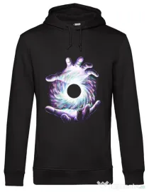 Hoodie barbat cu gluga A hole in my hand Negru