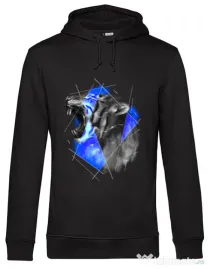 Hoodie barbat cu gluga Electro tiger Negru