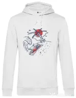 Hoodie barbat cu gluga Relax Skeleton Alb