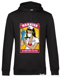 Hoodie barbat cu gluga Fight what we fear Negru