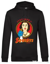 Hoodie barbat cu gluga Squirts Negru