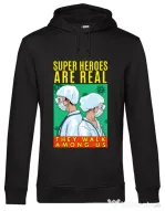 Hoodie barbat cu gluga Real super heroes Negru