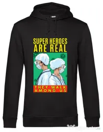 Hoodie barbat cu gluga Real super heroes Negru