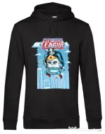 Hoodie barbat cu gluga Cleaning league gel Negru