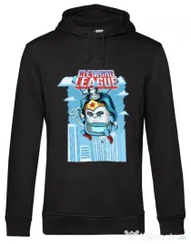Hoodie barbat cu gluga Cleaning league gel Negru