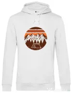 Hoodie barbat cu gluga Beauty mountain Alb