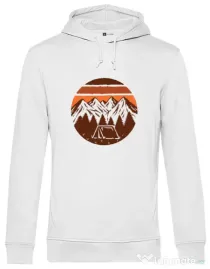 Hoodie barbat cu gluga Beauty mountain Alb