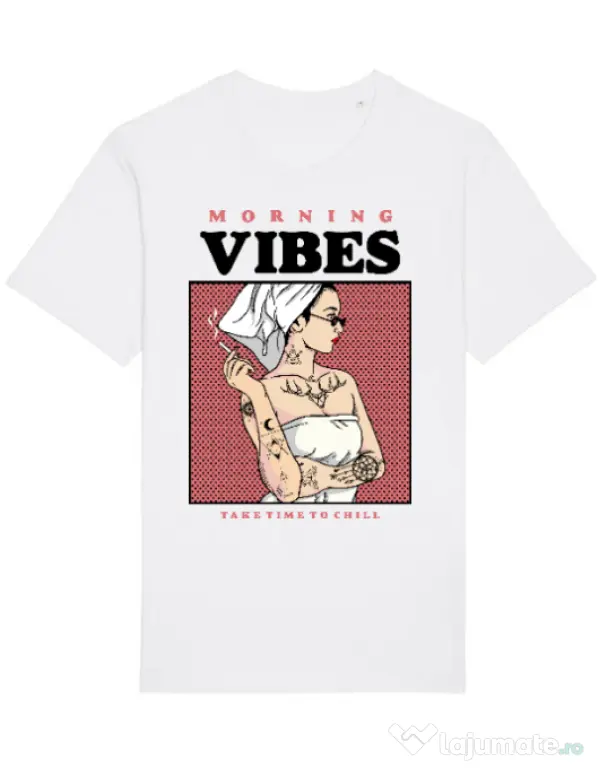 Tricou STANLEY STELLA barbat Morning vibes Alb