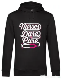 Hoodie barbat cu gluga Dare to care Negru