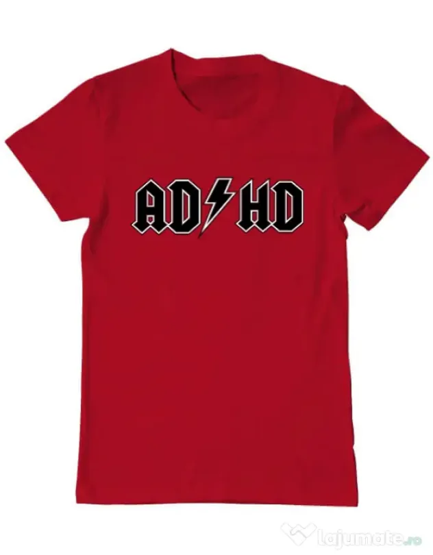 Tricou ADLER barbat ADHD Rosu