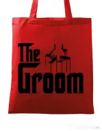Sacosa personalizata Mire The groom Rosu