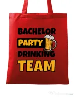 Sacosa personalizata Petrecerea burlacilor Bachelor Party Rosu